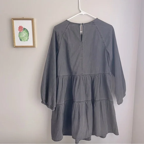 Madewell Denim Raglan-Sleeve Mini Dress in Lunar Wash - Picture 12 of 16
